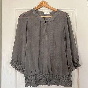 Striped Breezy Blouse. Perfect for Work Travel